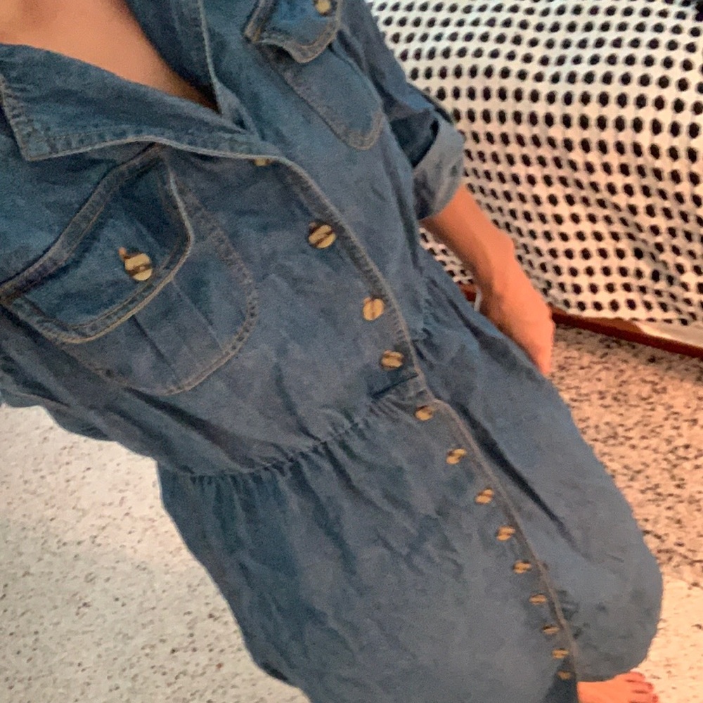 Vintage Forenza denim jean dress medium 6 1990’s